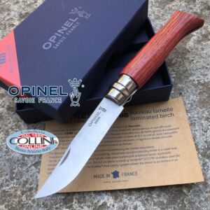 Opinel - N ° 08 Luxe Birkenmesser rot laminiert - Messer