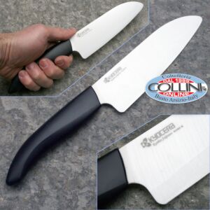 Kyocera - coltello lama in ceramica White Santoku Knife 14 cm FK-140WH 