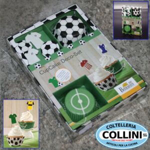Birkmann - Set Papier Schalen-Muffin backen Grund Fußball - SOMMER