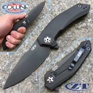 Zero Tolerance - Matte Black Titanium Flipper - ZT0095S90BLK - Messer